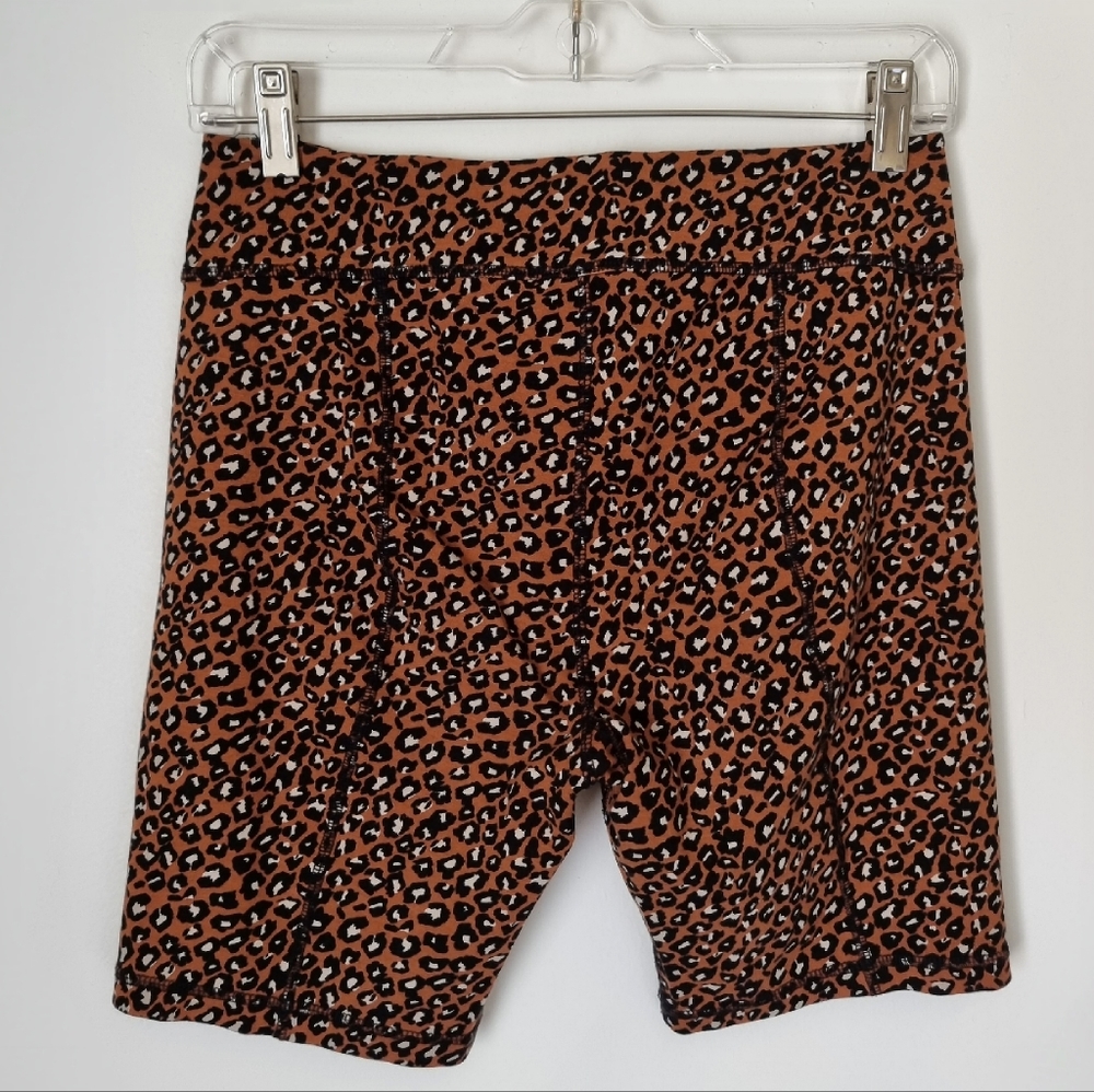 Free People Animal Print Biker Shorts - Size Medium - Picture 2 of 8